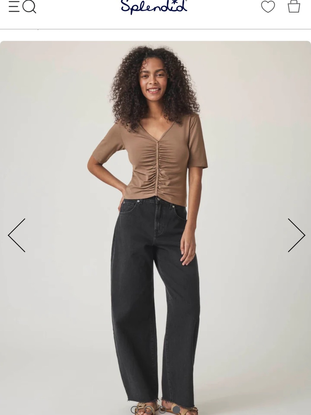 Splendid Yasmina ruched tee new with tags